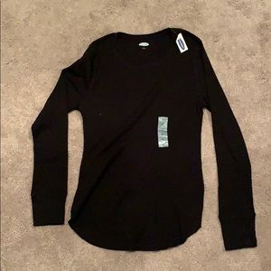 Black old navy ribbed knit shirt